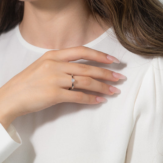 Canadian Diamond Solitaire Engagement Ring in 14K White Gold (0.30 ct tw)