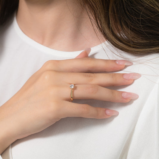 Canadian Diamond Solitaire Engagement Ring in 14K Yellow Gold (0.50 ct tw)