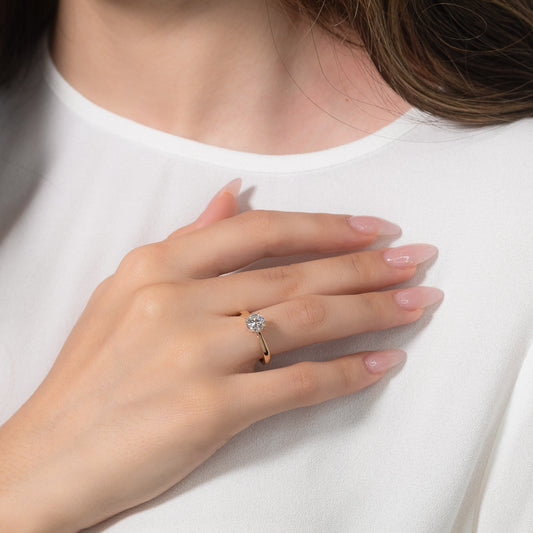 Canadian Diamond Solitaire Engagement Ring in 14K Yellow Gold (1.00 ct tw)