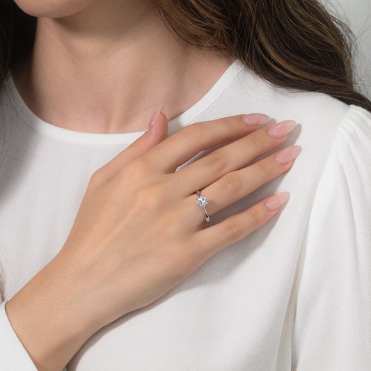 -Holly- Diamond Engagement Ring With Sapphire Accents in 14K White Gold (0.90 ct tw)