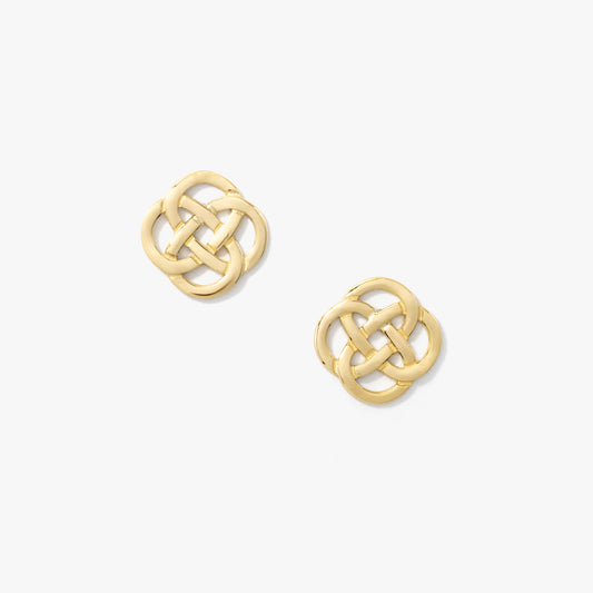 Trinity Knot Earrings in 10K Yellow Gold