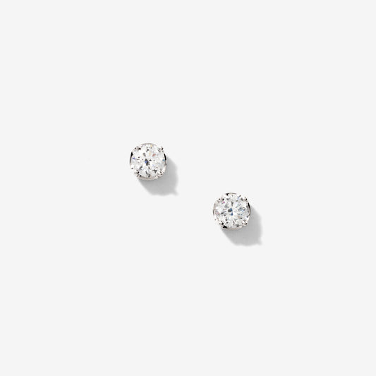 Lab Grown Diamond Stud Earrings in 14K White Gold (0.75 ct tw)
