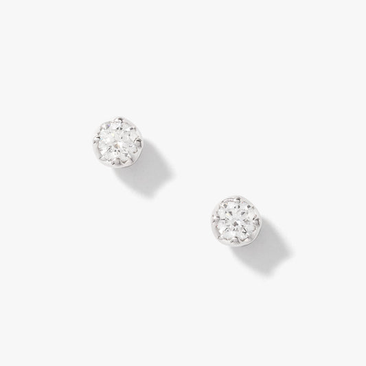 Diamond Stud Earrings in 10K White Gold (0.50 ct tw)