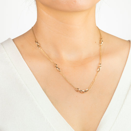 Oval Link Chain Necklace in 10K Yellow Gold