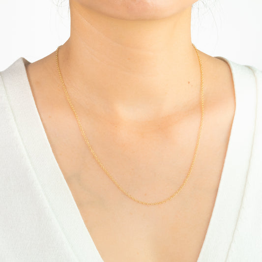 1.5mm Round Cable Chain in 14K Yellow Gold (18")