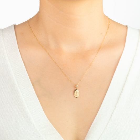 14K Yellow Gold Saint Christopher Medal Charm