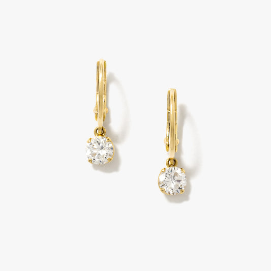 Lab Grown Diamond Earrings in 14K Yellow Gold (1.00 ct tw)