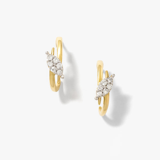 Diamond Hook Earrings in 10K Yellow Gold (0.20 ct tw)