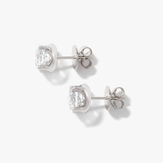 Lab Grown Diamond Stud Earrings in 14K White Gold (3.00 ct tw)