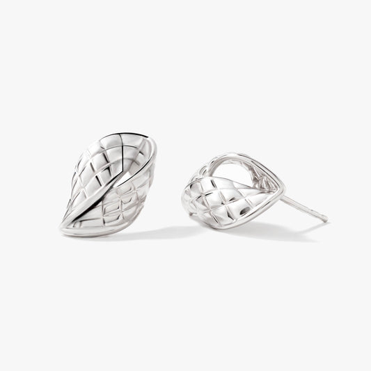 SilverNova Silver Quilted Earrings