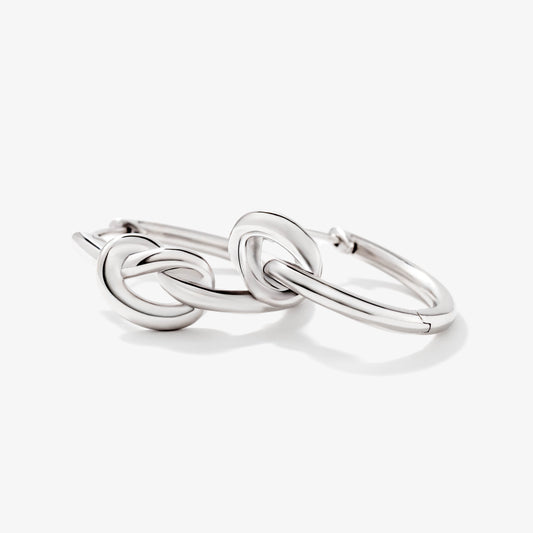 SilverNova Silver Knot Hoop Earrings