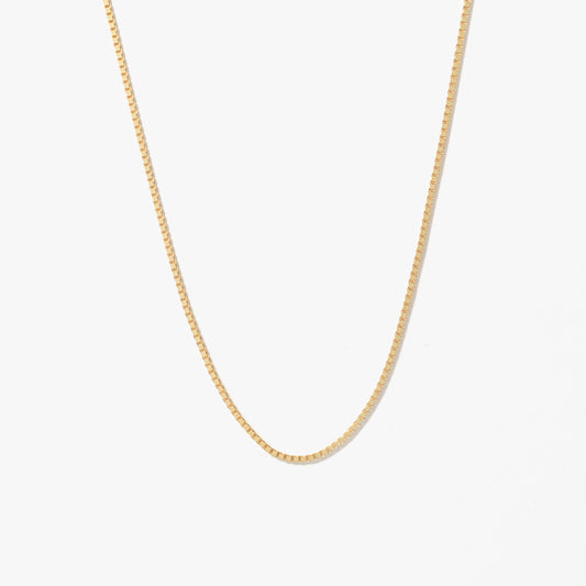 0.80mm Box Chain in 10K Yellow Gold (14")