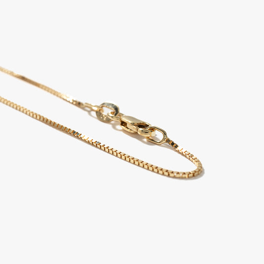 0.80mm Box Chain in 10K Yellow Gold (14")