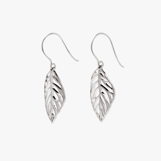 SilverNova Silver Leaf Hook Earrings