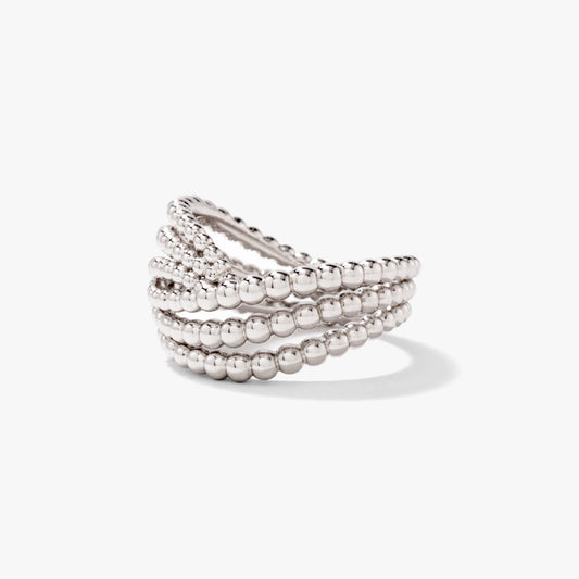 SilverNova Silver Beaded Ring