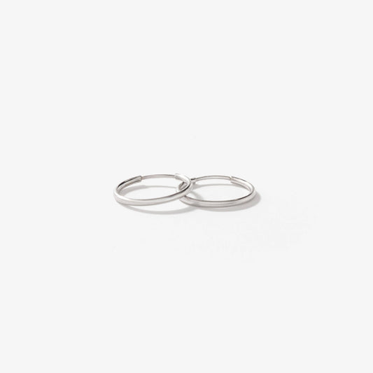 0.8x8.5mm Flex Sleeper in 10K White Gold