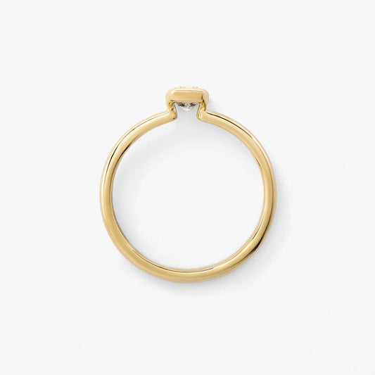 Radiant Cut Lab Grown Diamond Engagement Ring in 10K Yellow Gold (0.50 ct tw)