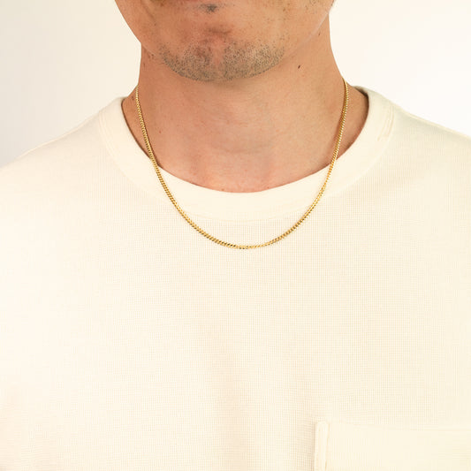 10K Yellow Gold 2.8mm Curb Chain (20")