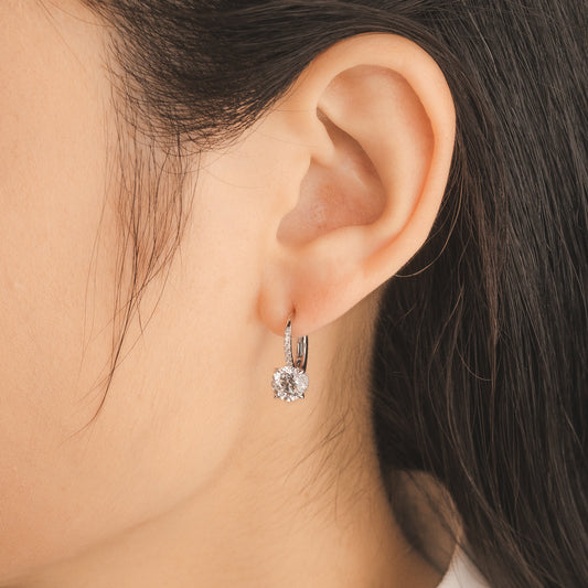 Lab Grown Diamond Earrings in 14K White Gold (2.25 ct tw)