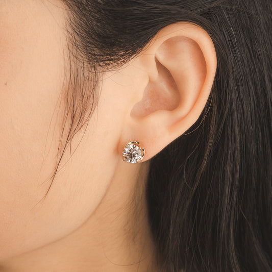 Lab Grown Diamond Stud Earrings in 14K Yellow Gold (3.00 ct tw)