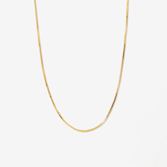 14K Yellow Gold 0.60mm Box Chain (16")