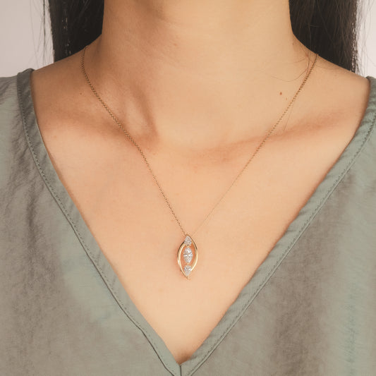 Lab Grown Diamond Necklace in 10K Yellow Gold ( 0.90 ct tw)