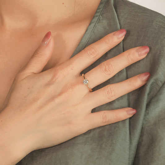 Diamond Engagement Ring in 10K Yellow Gold (0.57 ct tw)