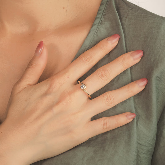 Lab Grown Diamond Promise Ring in 10K Yellow Gold (0.30 ct tw)