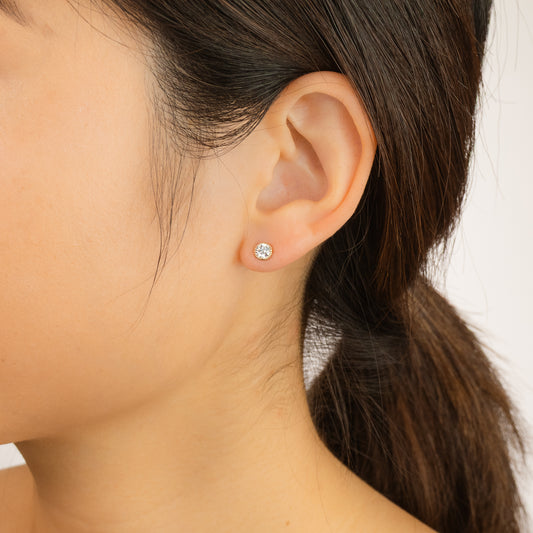 Lab Grown Diamond Stud Earrings in 10K Yellow Gold (0.50 ct tw)