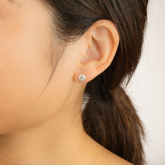 Lab Grown Diamond Stud Earrings in 10K Yellow Gold (1.00 ct tw)