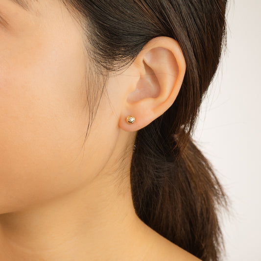 Ball Stud Earrings in 10K Yellow Gold