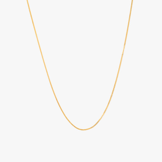 10K Yellow Gold 0.74mm Curb Chain (20")