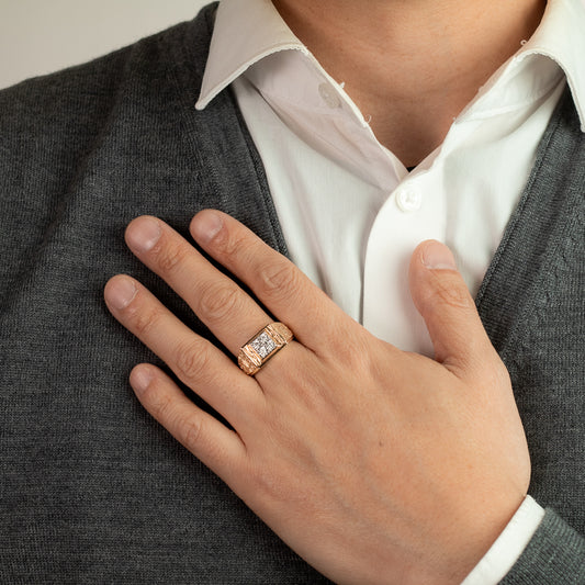 Men’s Diamond Ring in 10K Yellow Gold (0.16 ct tw)