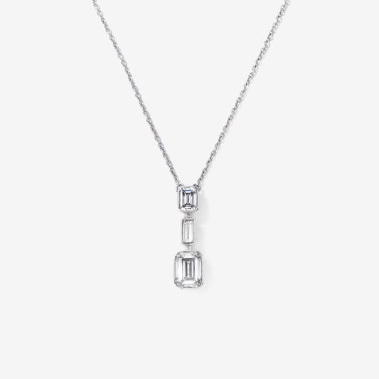 Lab Grown Diamond Necklace in 14K White Gold (1.50 ct tw)