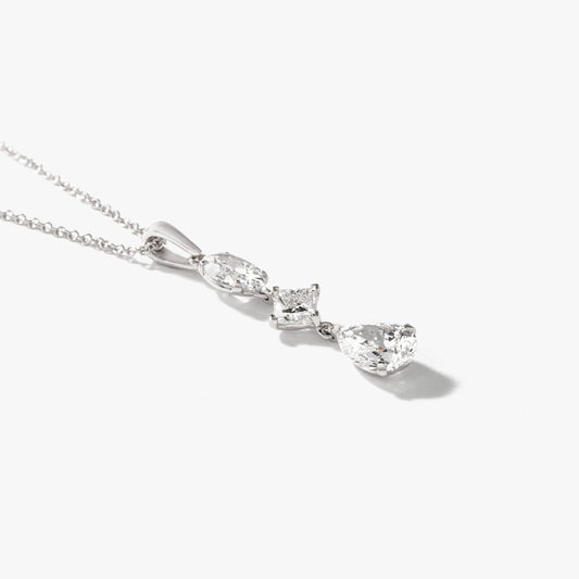 Lab Grown Diamond Necklace in 10K White Gold (1.50 ct tw)