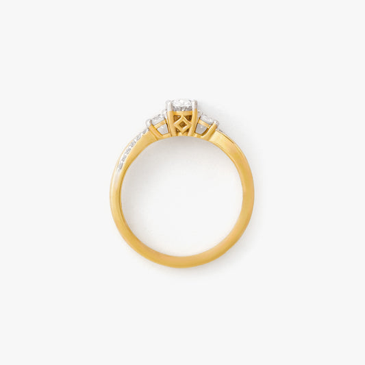 Lab Grown OvalCut Diamond Engagement Ring in 10K Yellow Gold (0.80 ct tw)