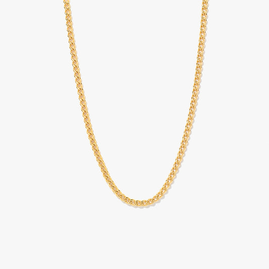 2.1mm Hollow Miami Cuban Chain in 10K Yellow Gold (22")