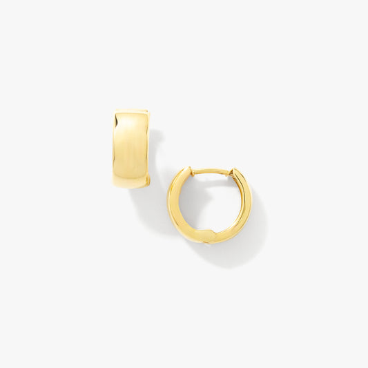 4.5mmx12.5mm Huggie Earrings in 10K Yellow Gold