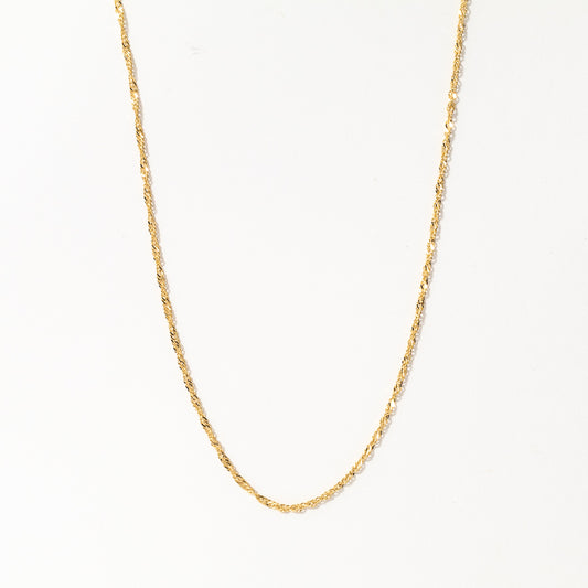 10K Yellow Gold 1.00mm Singapore Chain (18")