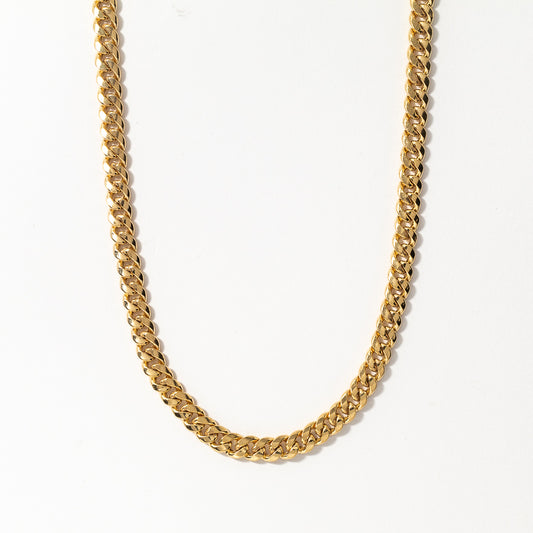 3.8mm 10K Yellow Gold Cuban Chain (22")