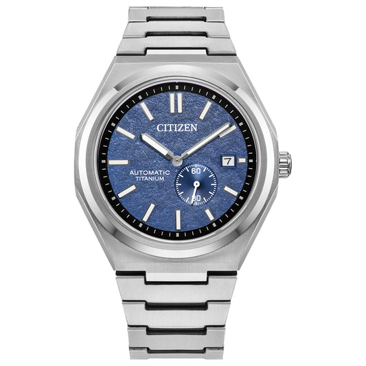 Citizen Automatic Titanium Zenshin Mechanical Men's Blue Dial Watch | NJ0180-80L