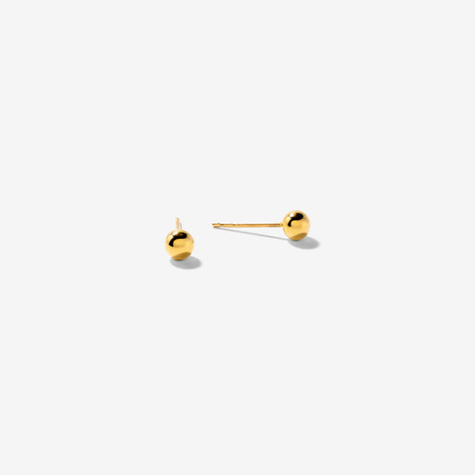 4mm Ball Stud Earrings in 10K Yellow Gold