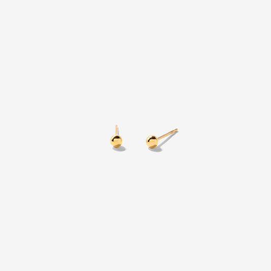 3mm Ball Stud Earrings in 10K Yellow Gold
