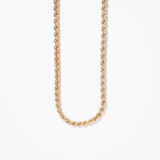 3mm Rope Chain in 10K Yellow Gold (28")