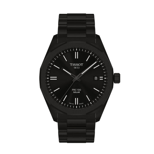 Tissot PRC 100 Solar 39mm Black Dial Watch  | T1514223305100