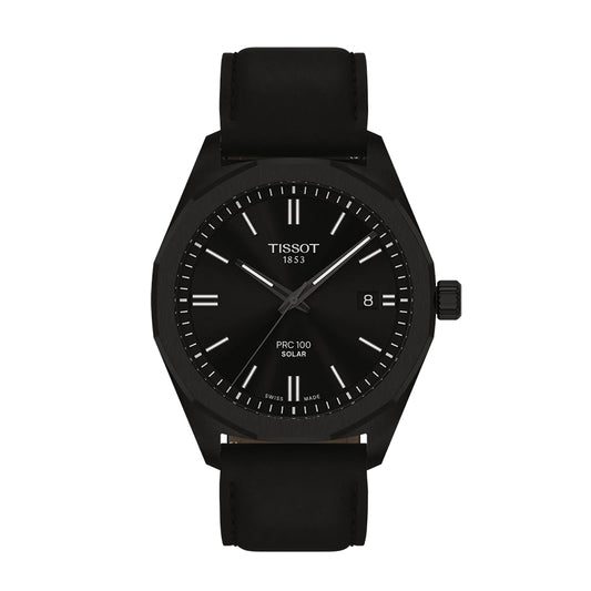 Tissot PRC 100 Solar 39mm Black Dial Watch  | T1514223605100