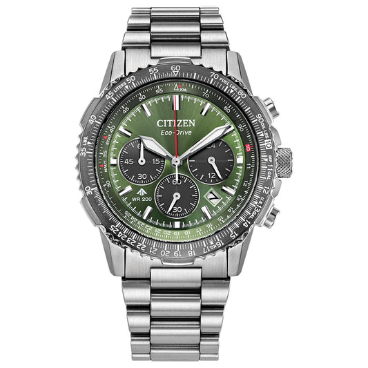 Citizen Eco-Drive Promaster Navihawk Khaki Green Dial Watch | CA4664-60W