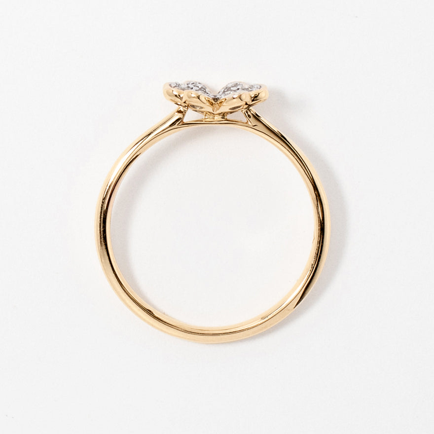 Diamond Clover Ring in 10K Yellow Gold (0.20 ct tw)