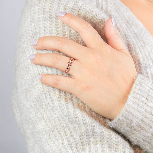 Fashion Diamond Ring in 10K Rose Gold (0.023 ct tw)