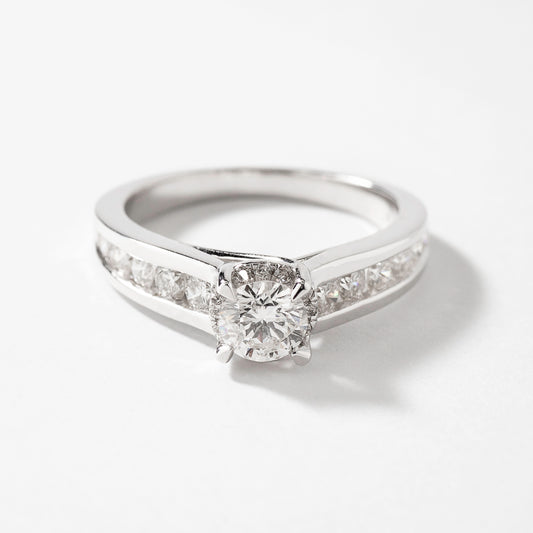 Diamond Engagement Ring in 14K White Gold (1.10 ct tw)